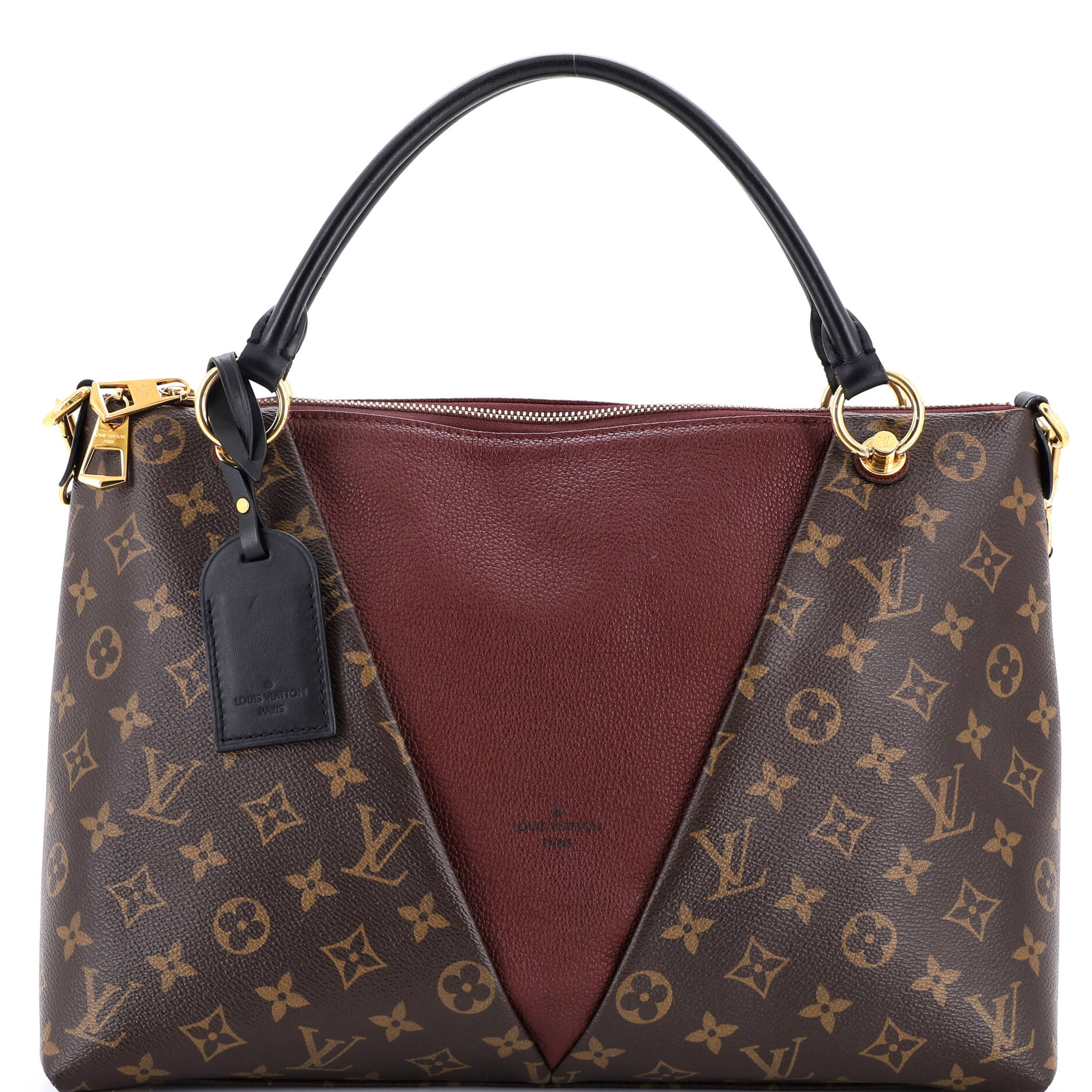 V Tote Monogram Canvas and Leather MM