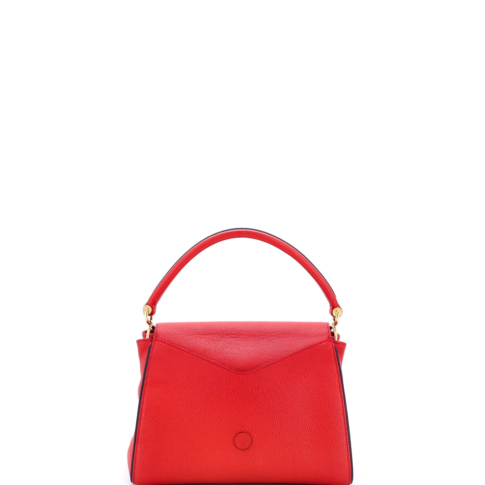 Double V Handbag Calfskin with Monogram Canvas