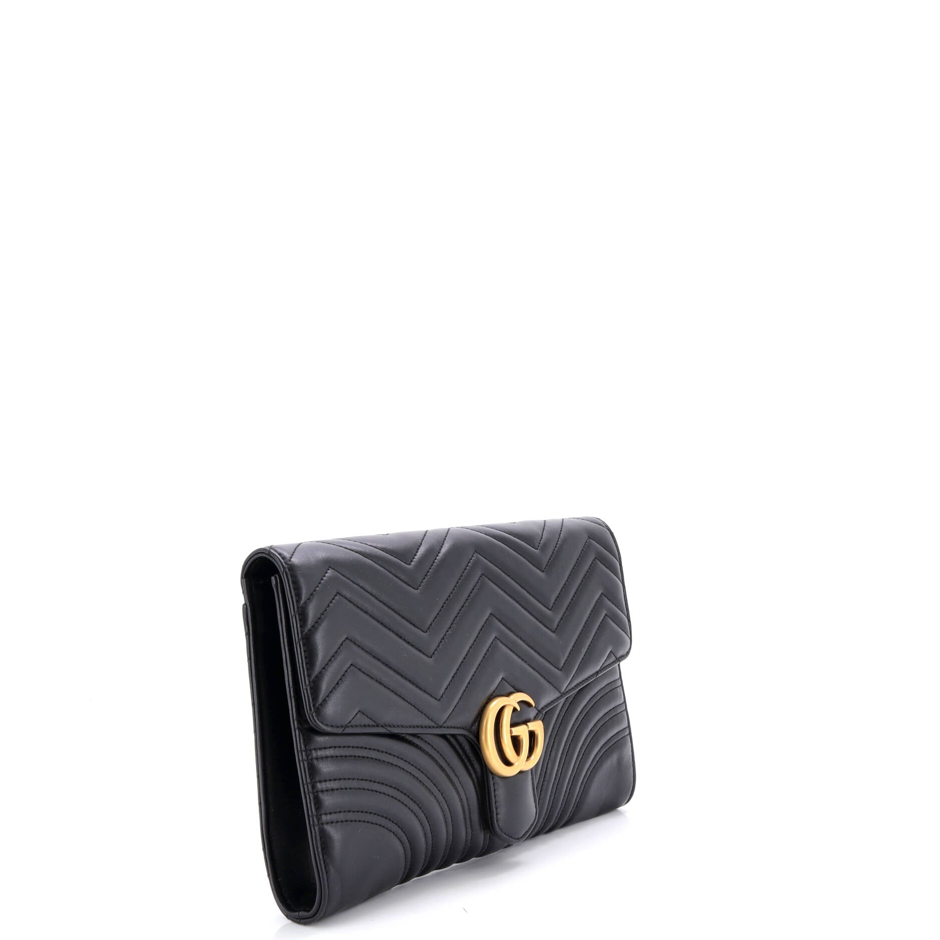 GG Marmont Flap Clutch Matelasse Leather