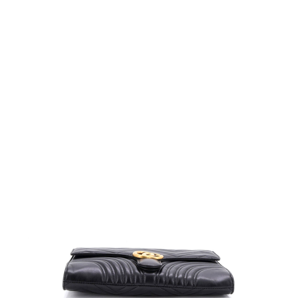 GG Marmont Flap Clutch Matelasse Leather
