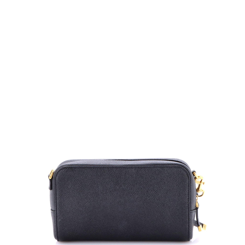 Caro Double Pouch Crossbody Bag Leather