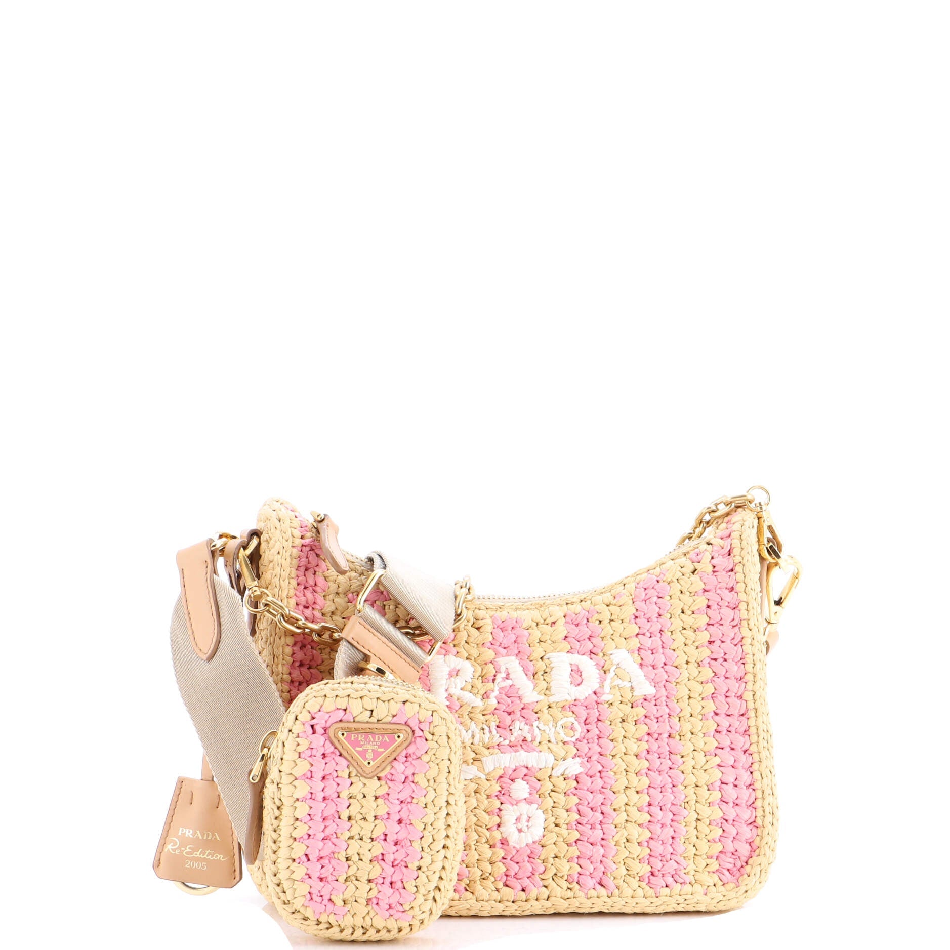 Re-Edition 2005 Shoulder Bag Raffia Small