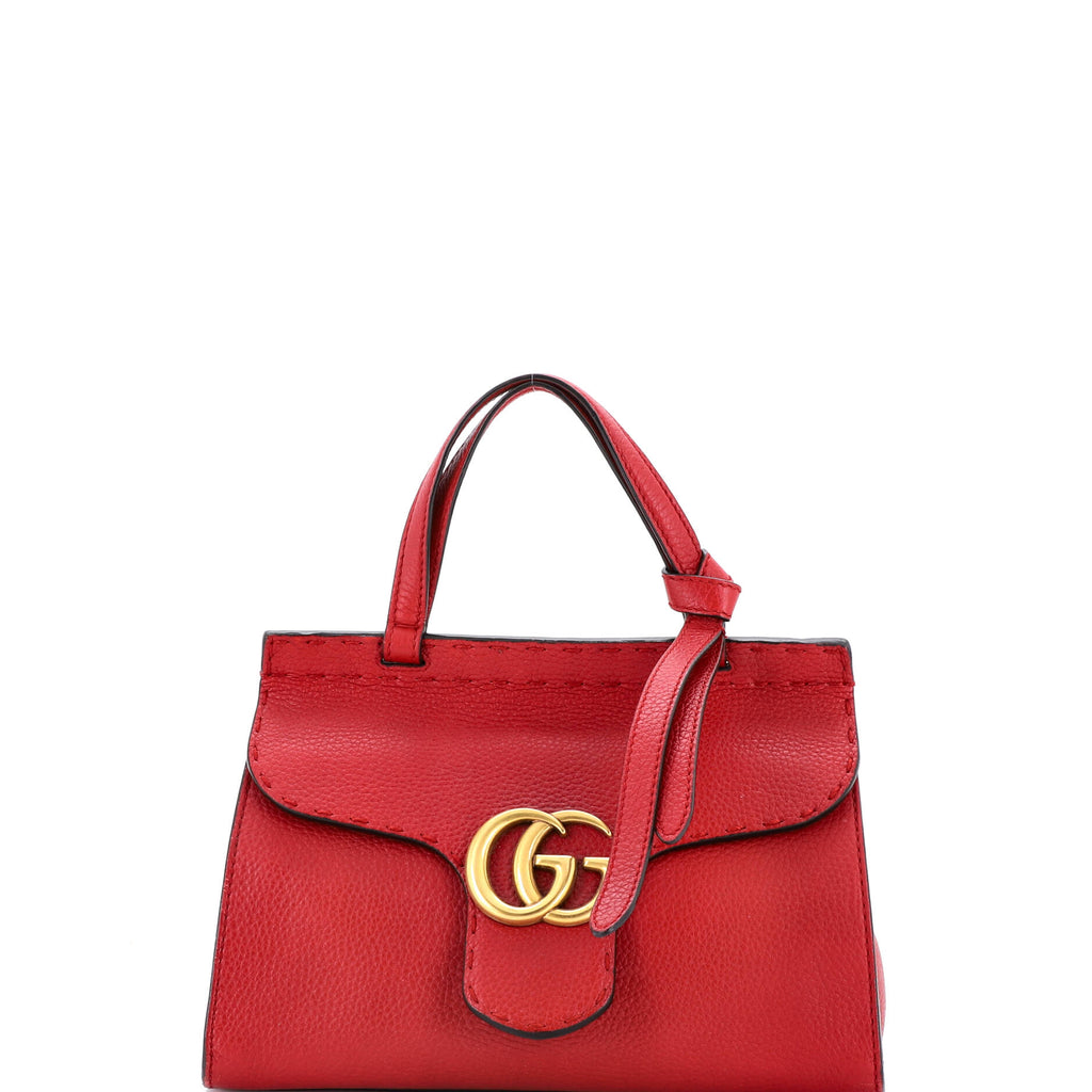 GG Marmont Top Handle Bag Leather Mini