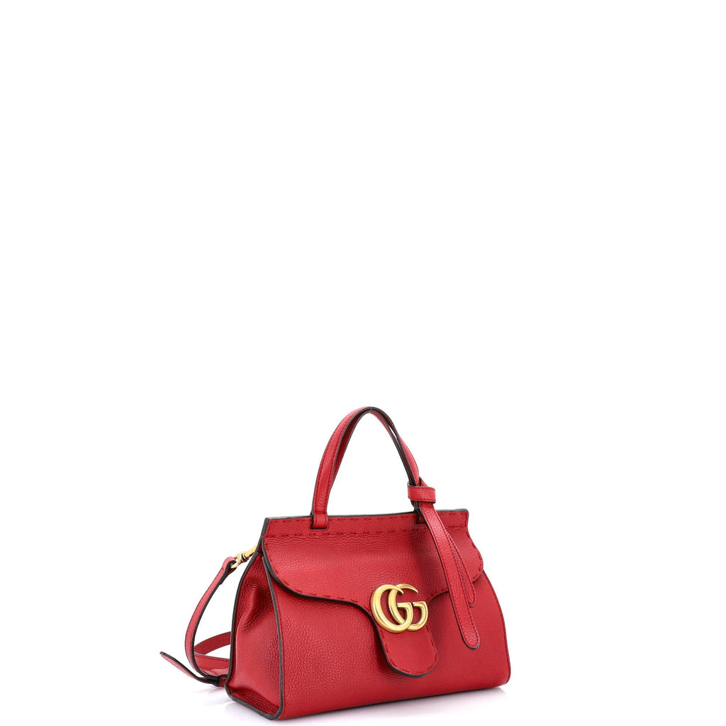 GG Marmont Top Handle Bag Leather Mini
