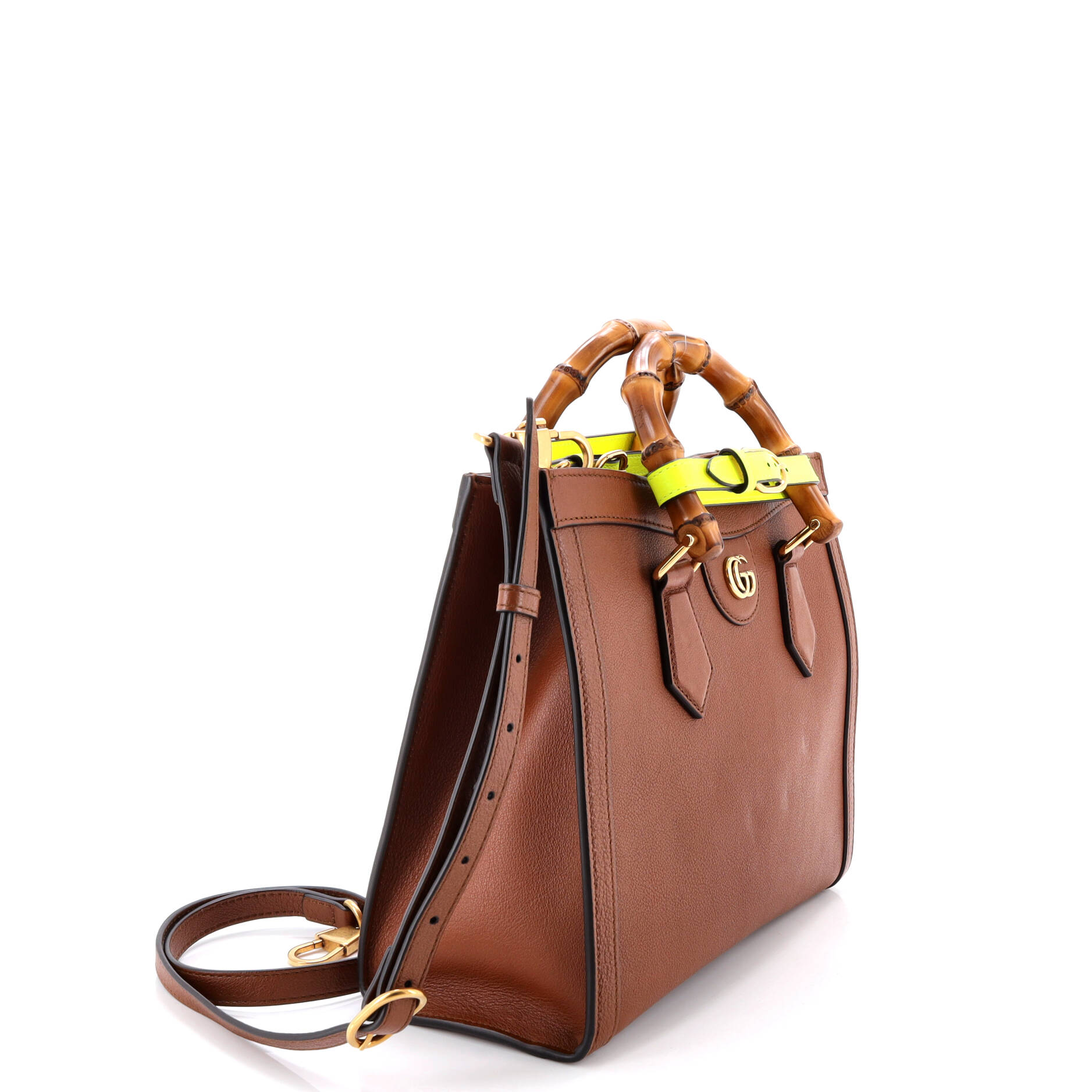 Diana NM Bamboo Handle Tote Leather Small