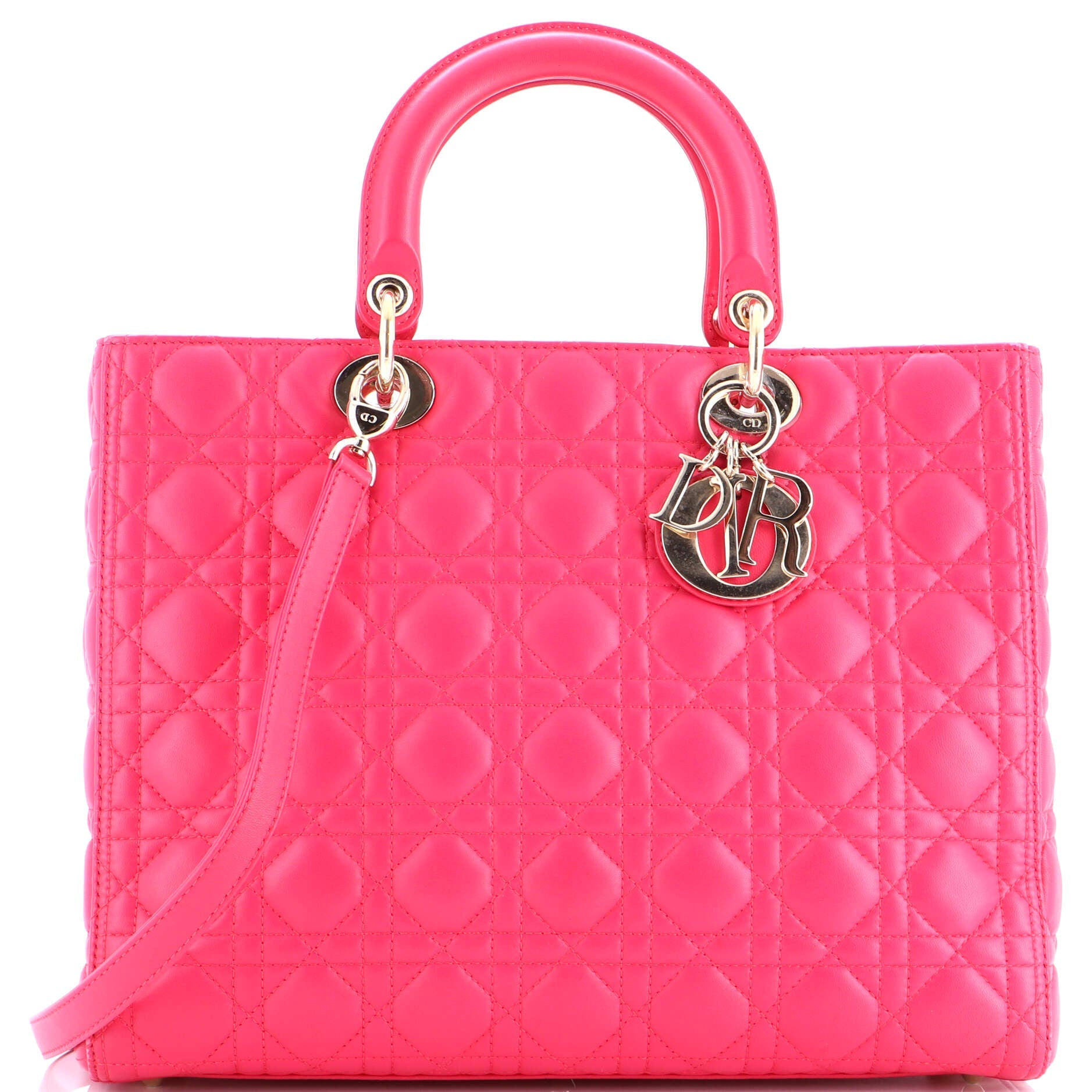Lady Dior Bag Cannage Quilt Lambskin Large