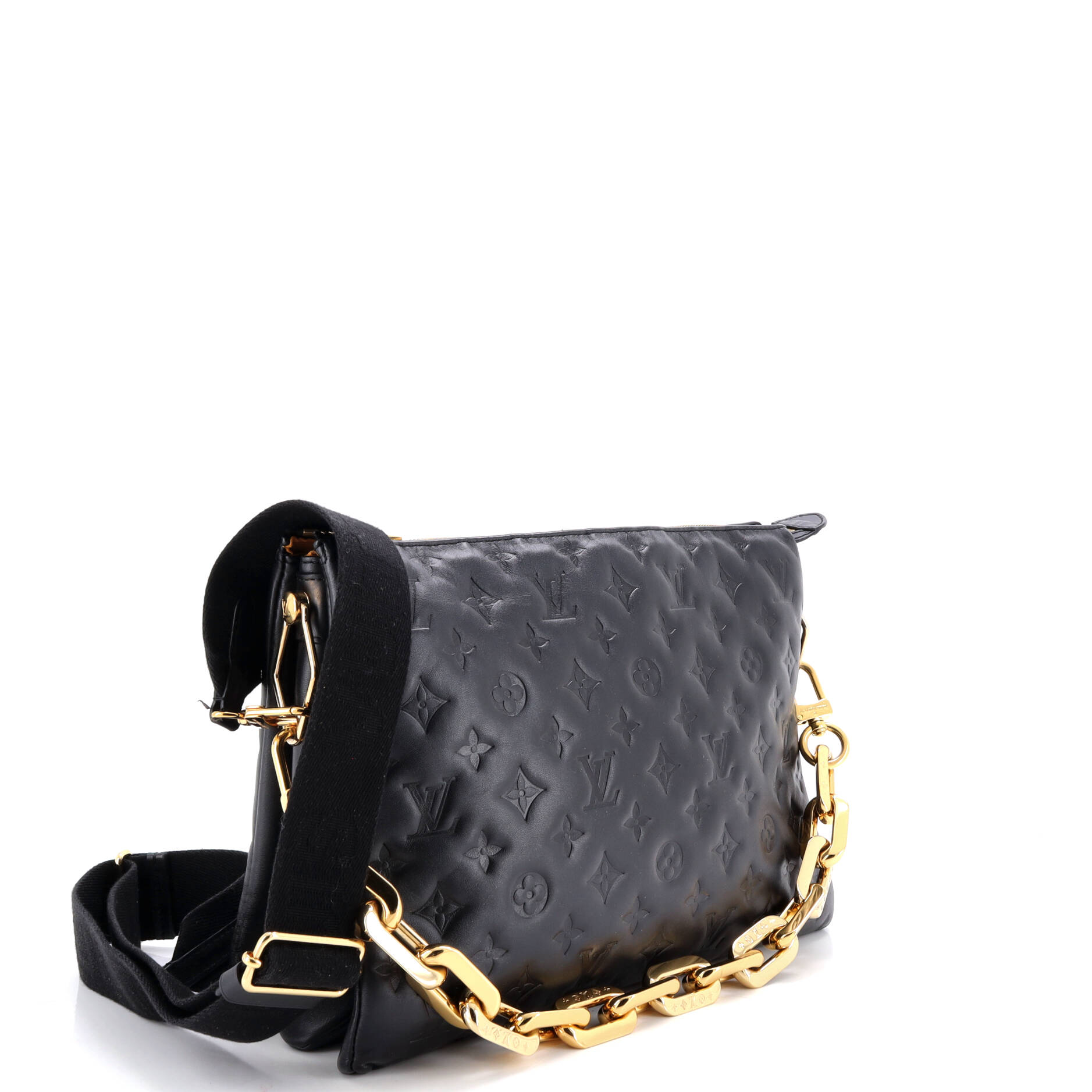Coussin Bag Monogram Embossed Lambskin MM