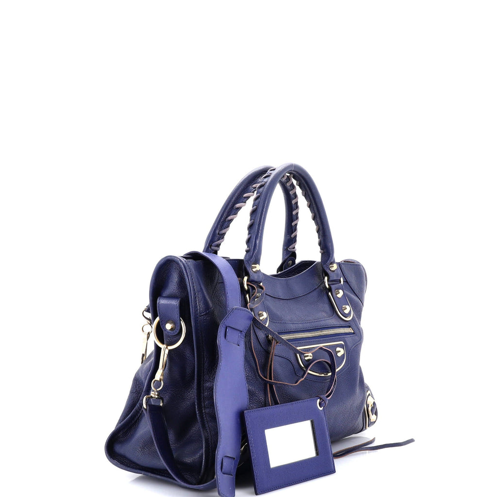 City Classic Metallic Edge Bag Leather Medium
