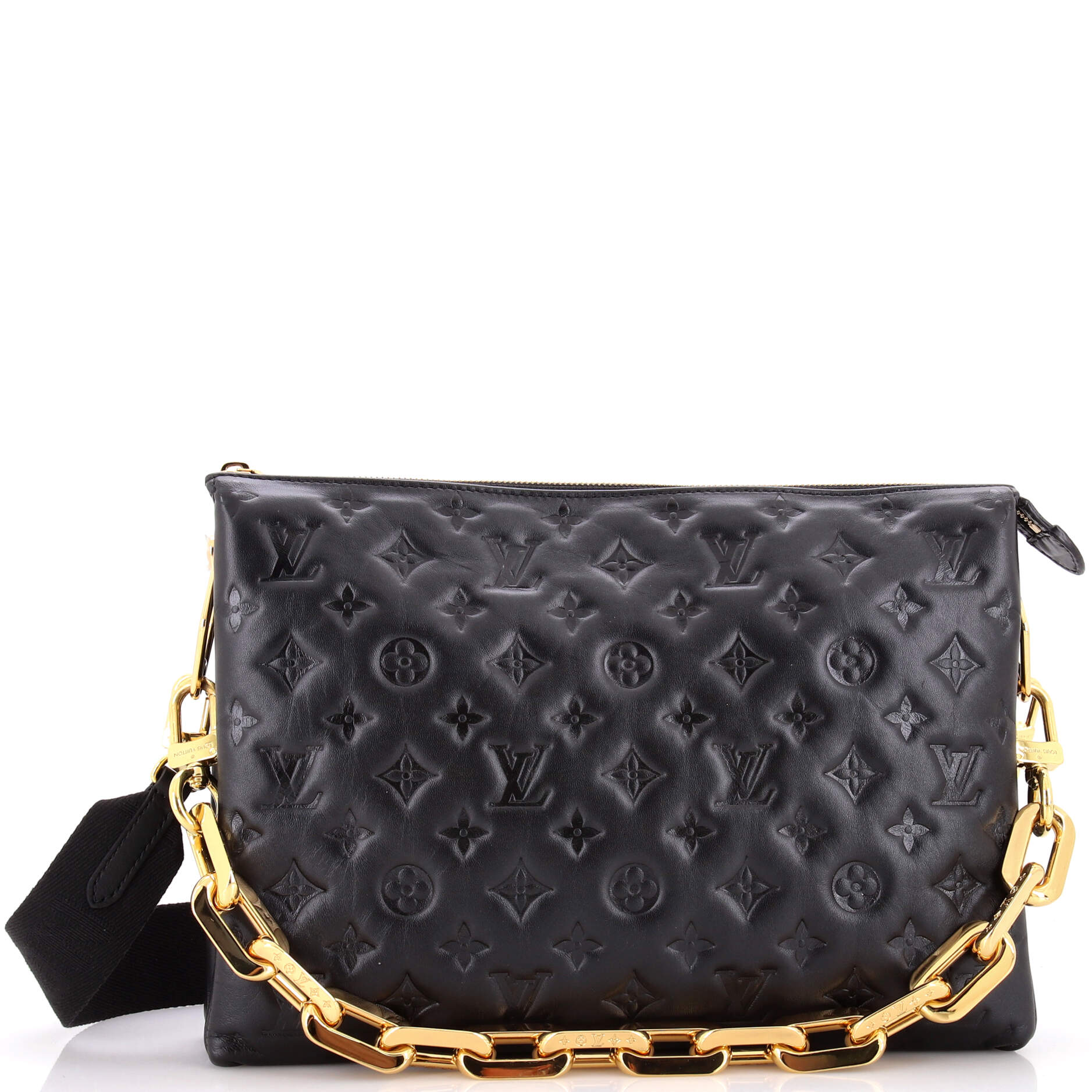 Coussin Bag Monogram Embossed Lambskin MM