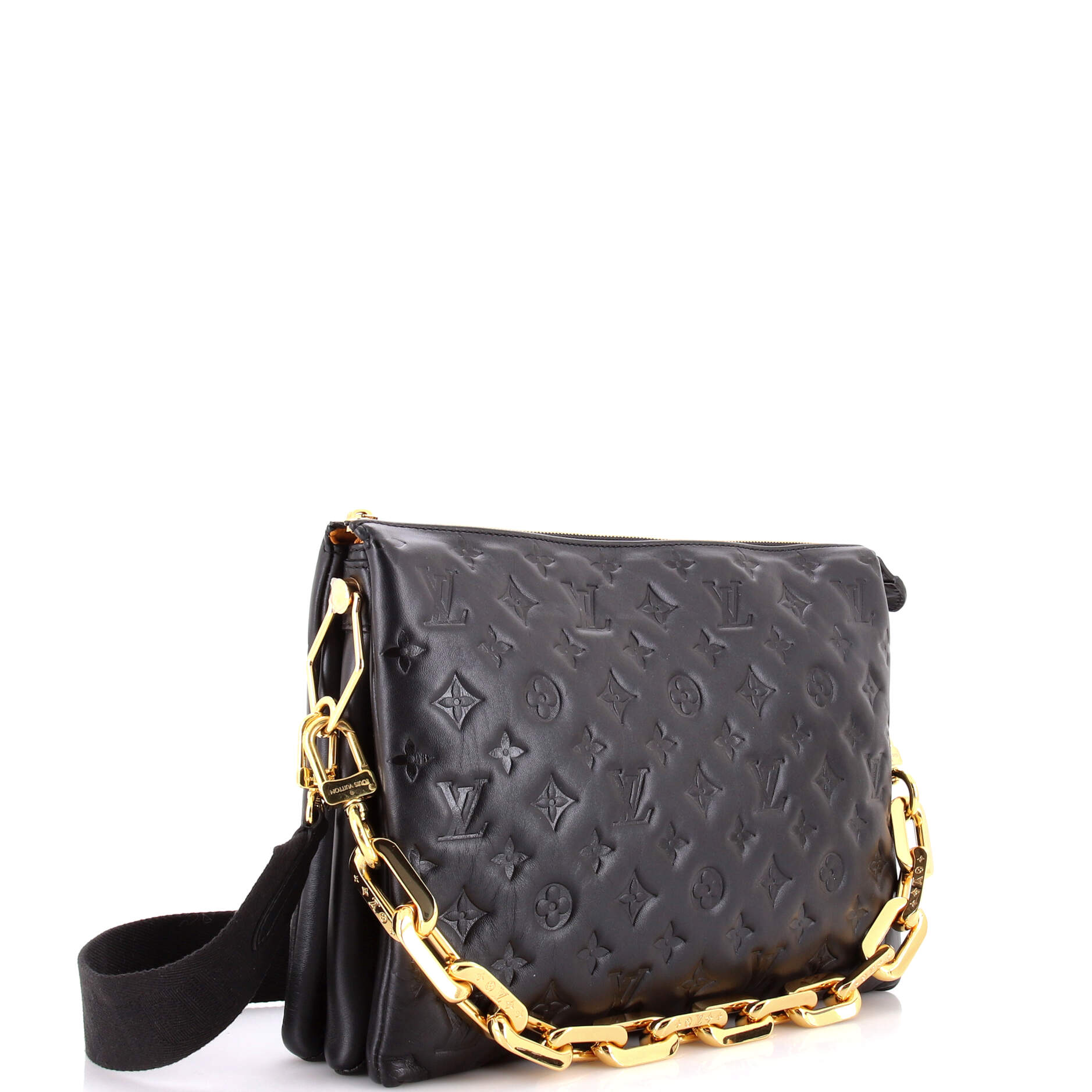 Coussin Bag Monogram Embossed Lambskin MM
