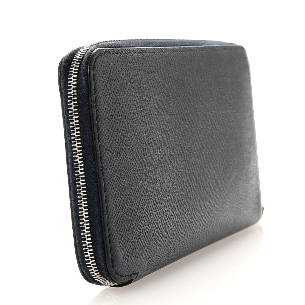 Epsom Silk'In Wallet Bleu Indigo Rouge De Coeur