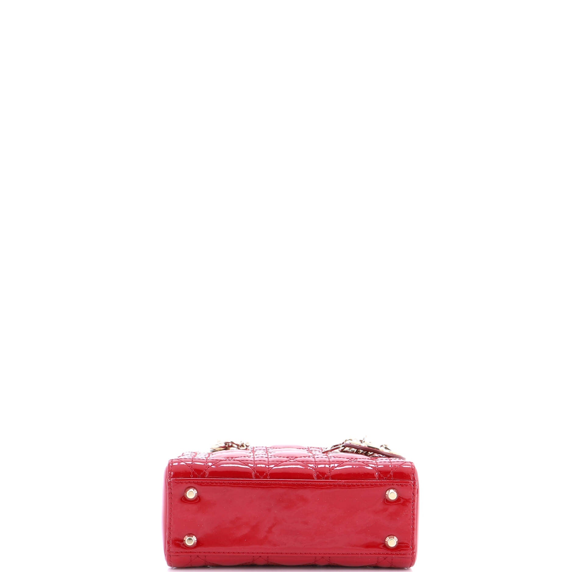 Lady Dior Chain Bag Cannage Quilt Patent Mini