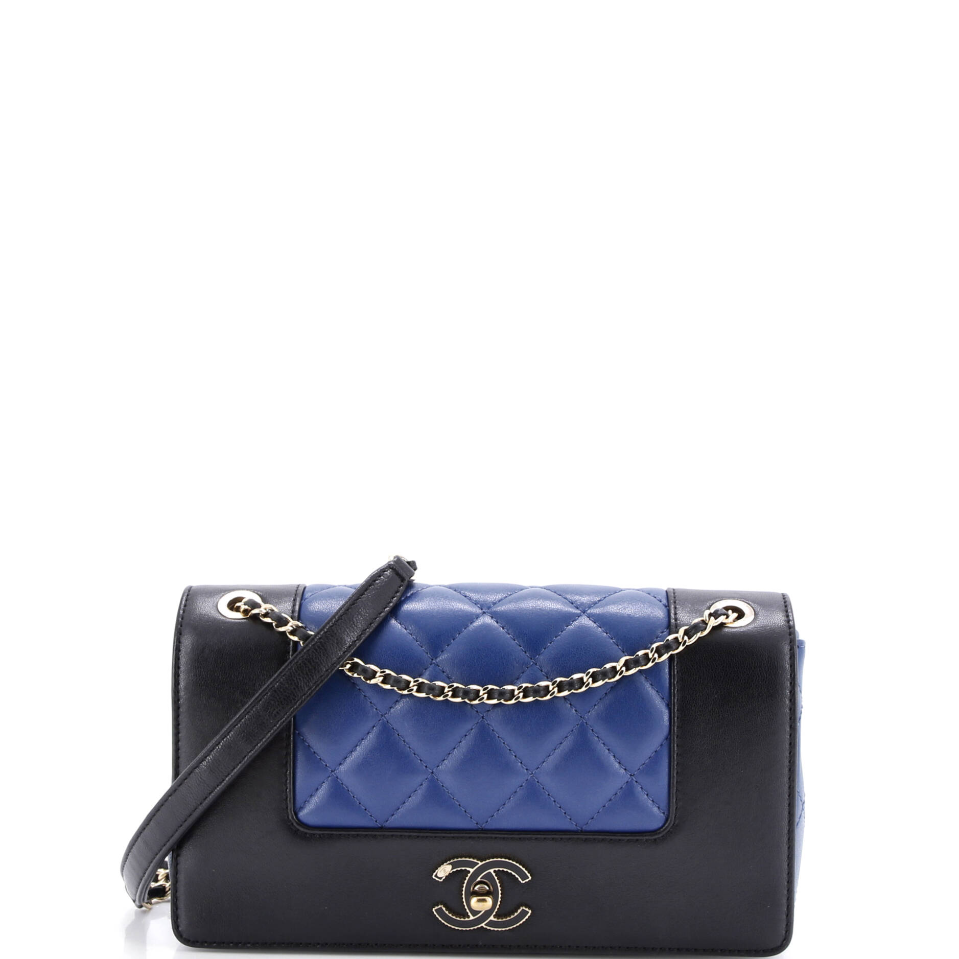 Mademoiselle Vintage Flap Bag Quilted Sheepskin Medium