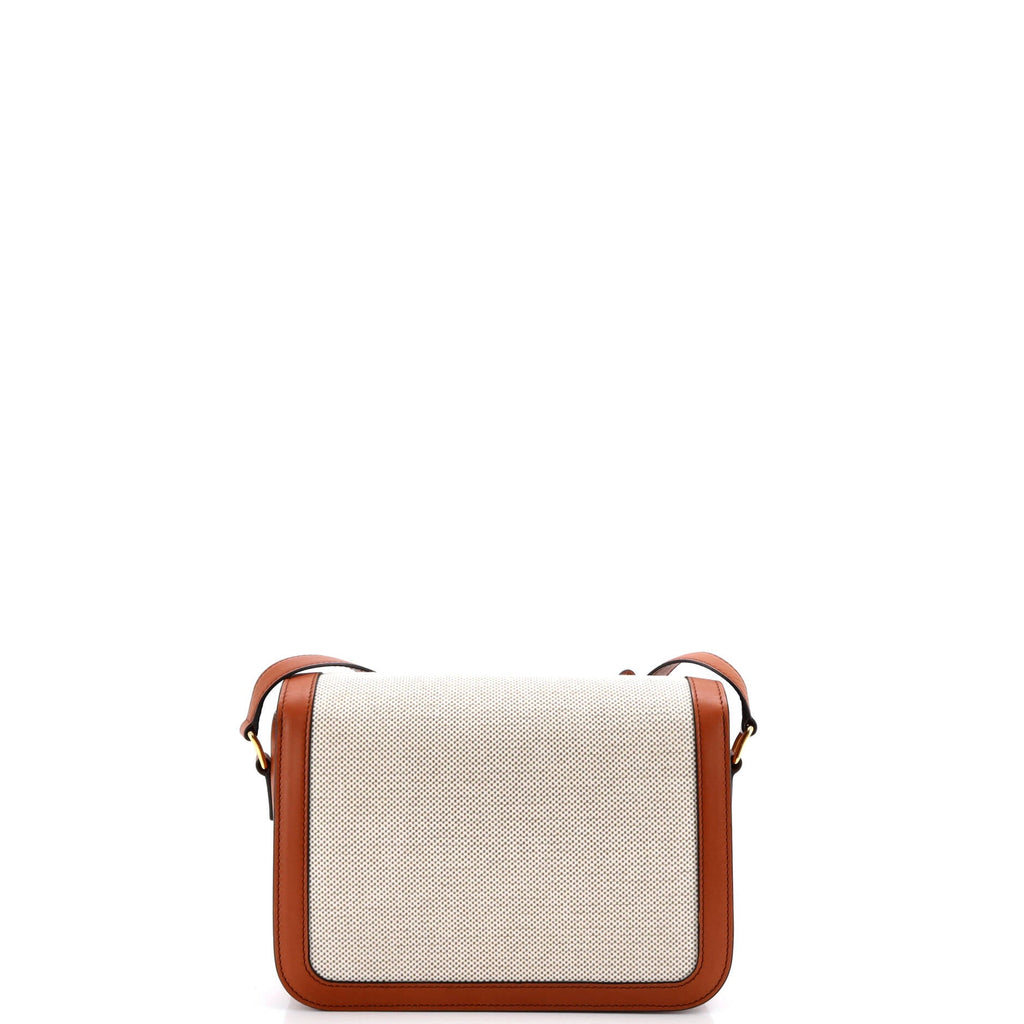 Triomphe Shoulder Bag Canvas with Leather Medium