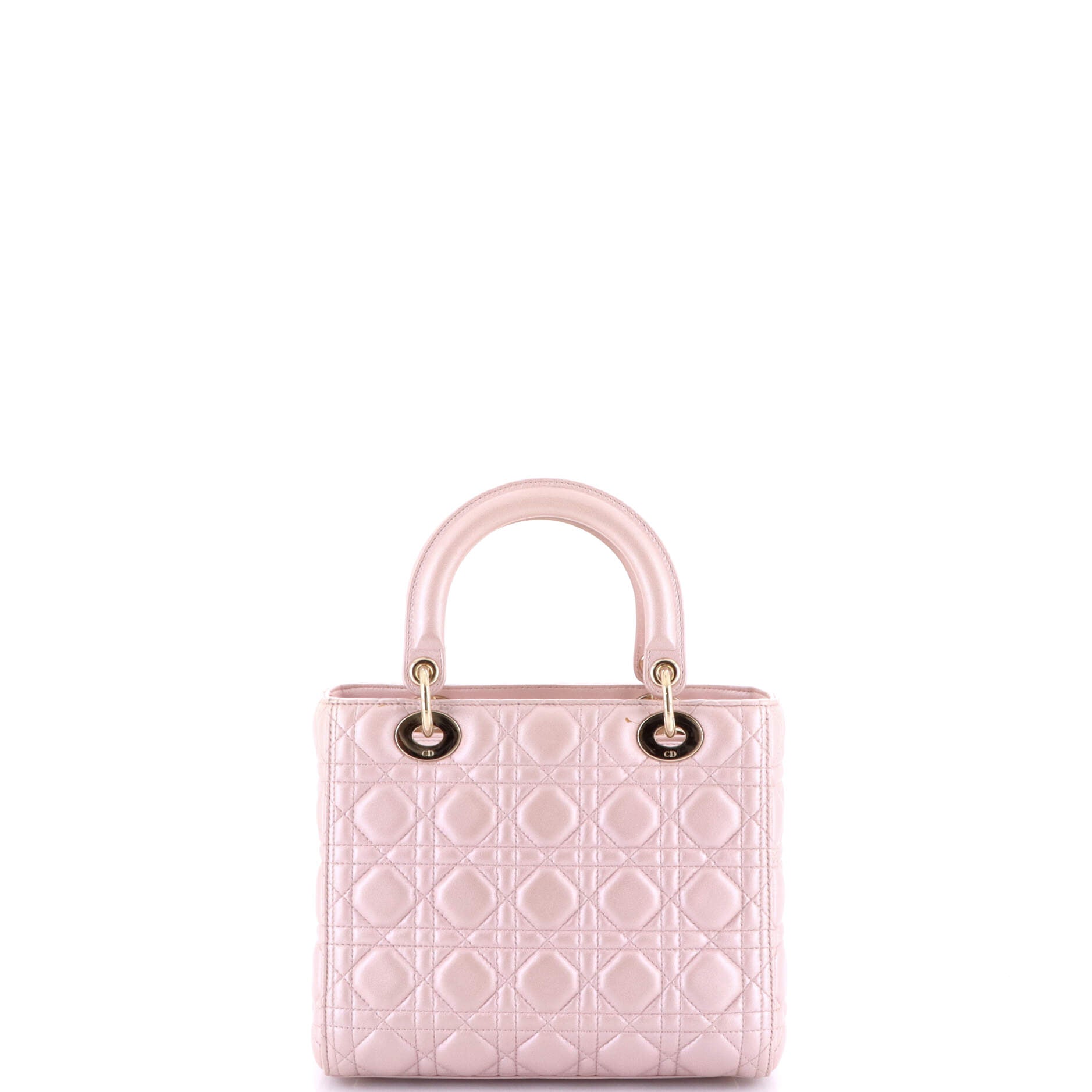 Lady Dior Bag Cannage Quilt Metallic Leather Medium