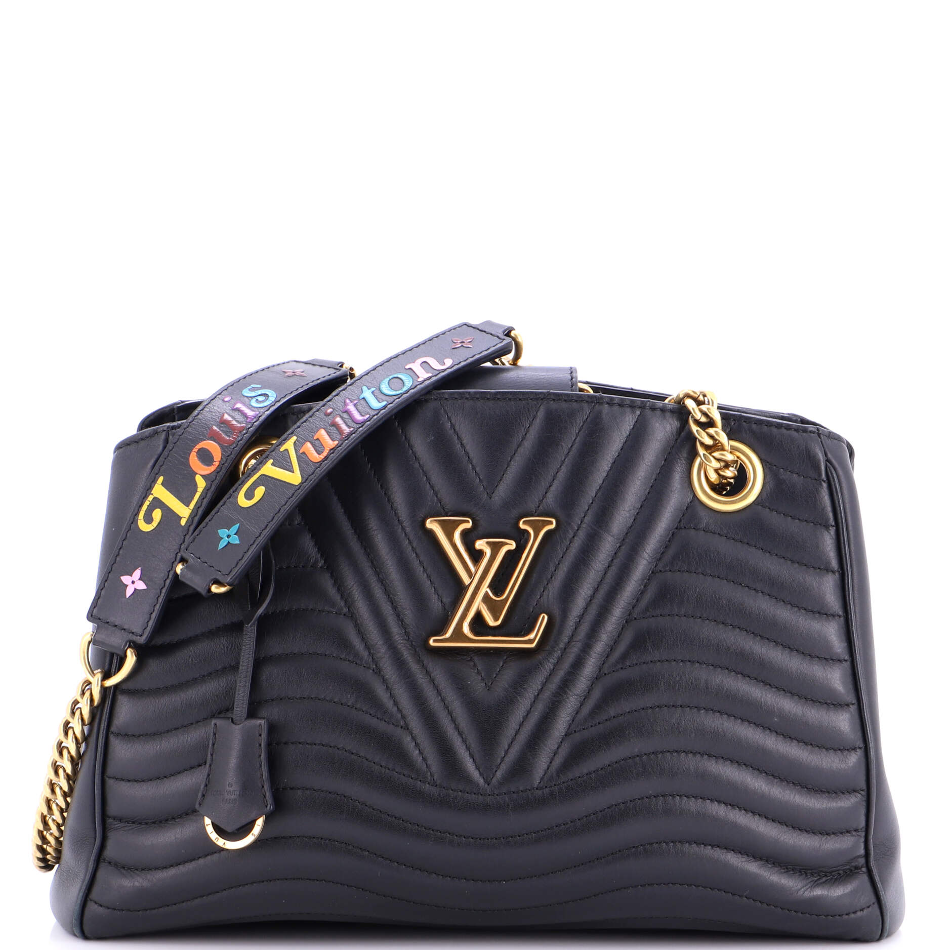 New Wave Chain Tote Quilted Leather