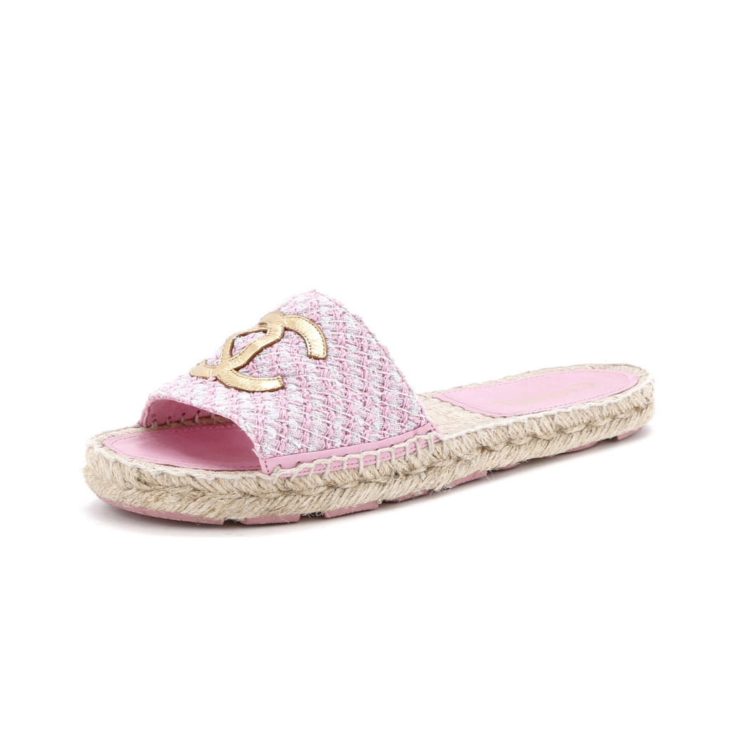 Women's CC Espadrille Slide Sandals Tweed