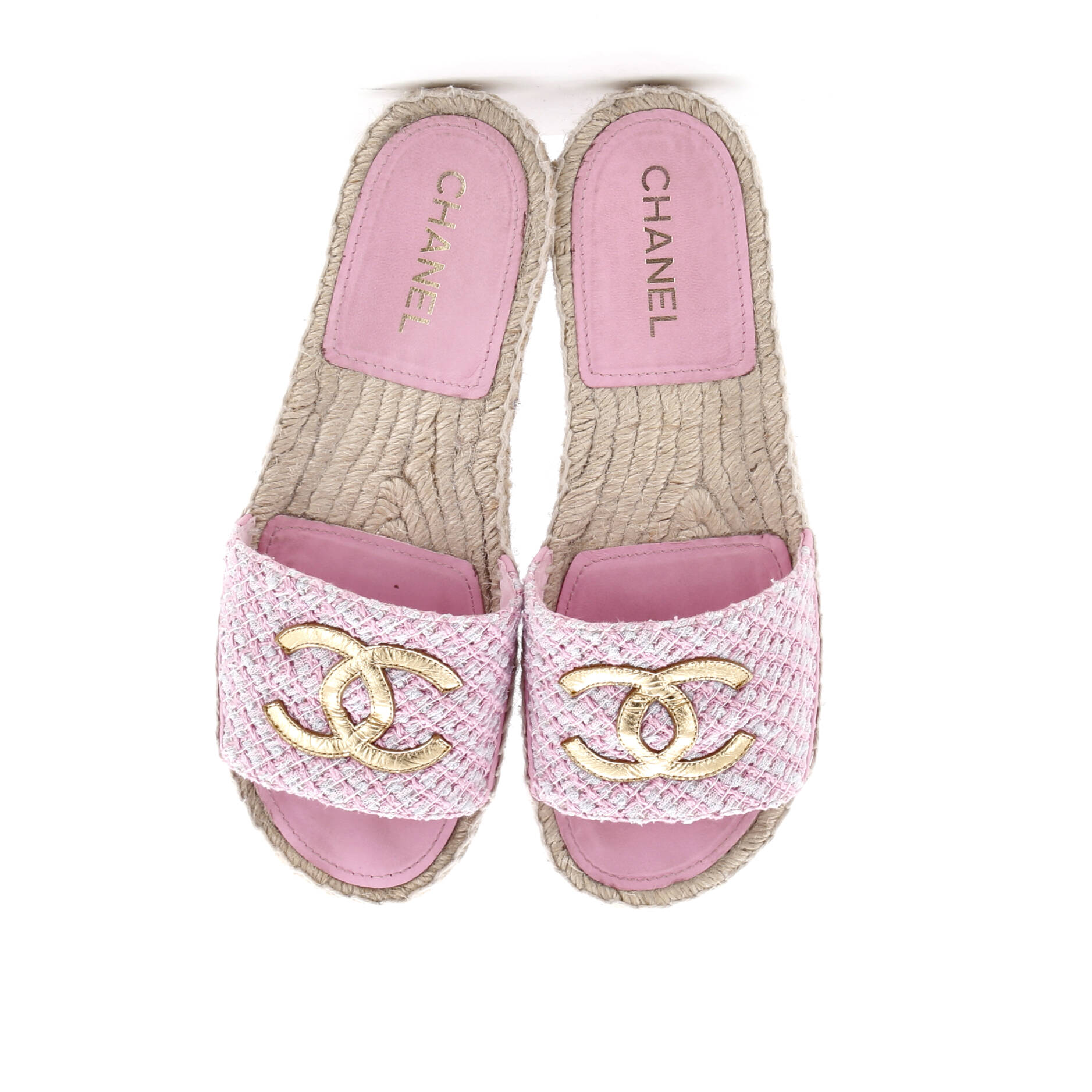 Women's CC Espadrille Slide Sandals Tweed