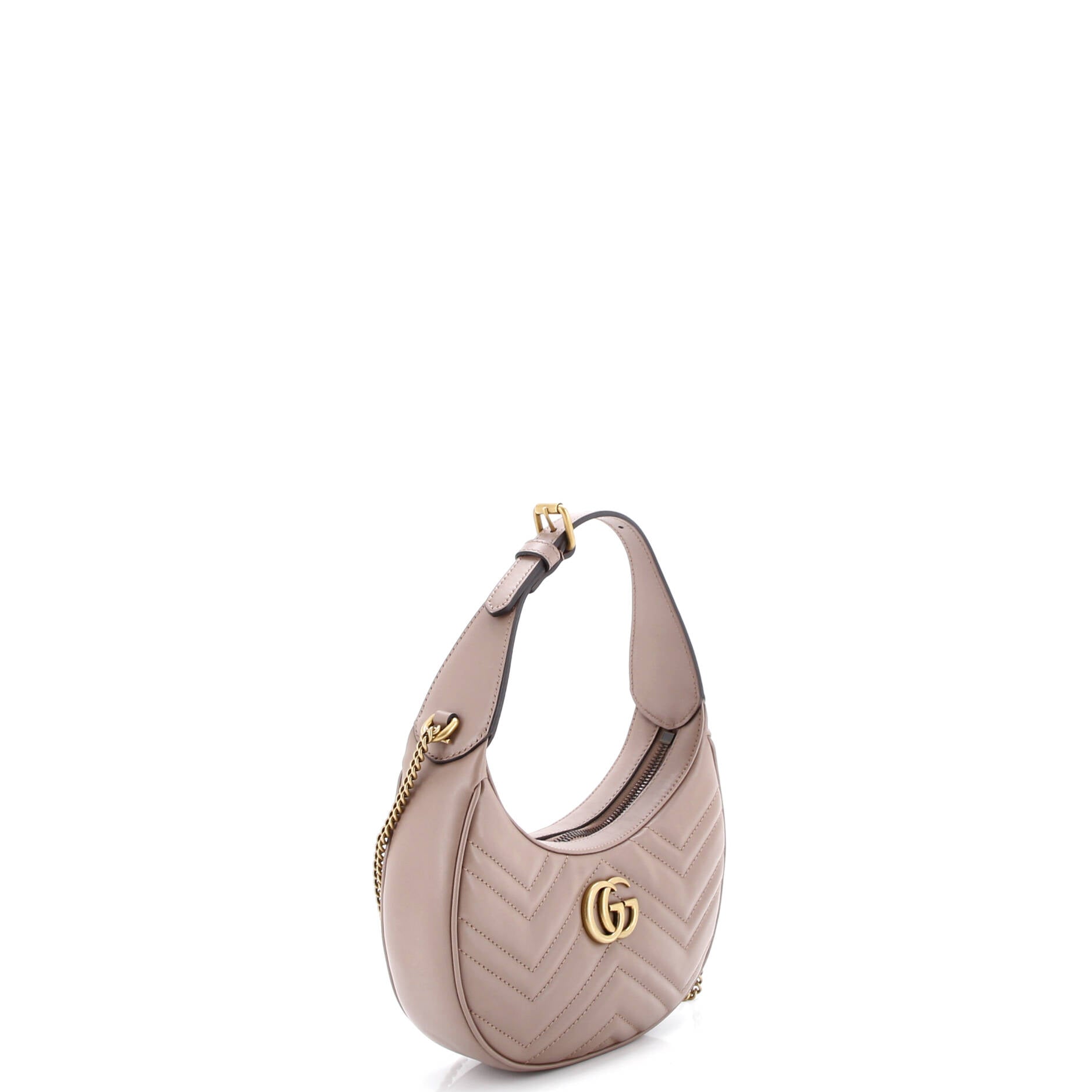 GG Marmont Half Moon Hobo Matelasse Leather Mini