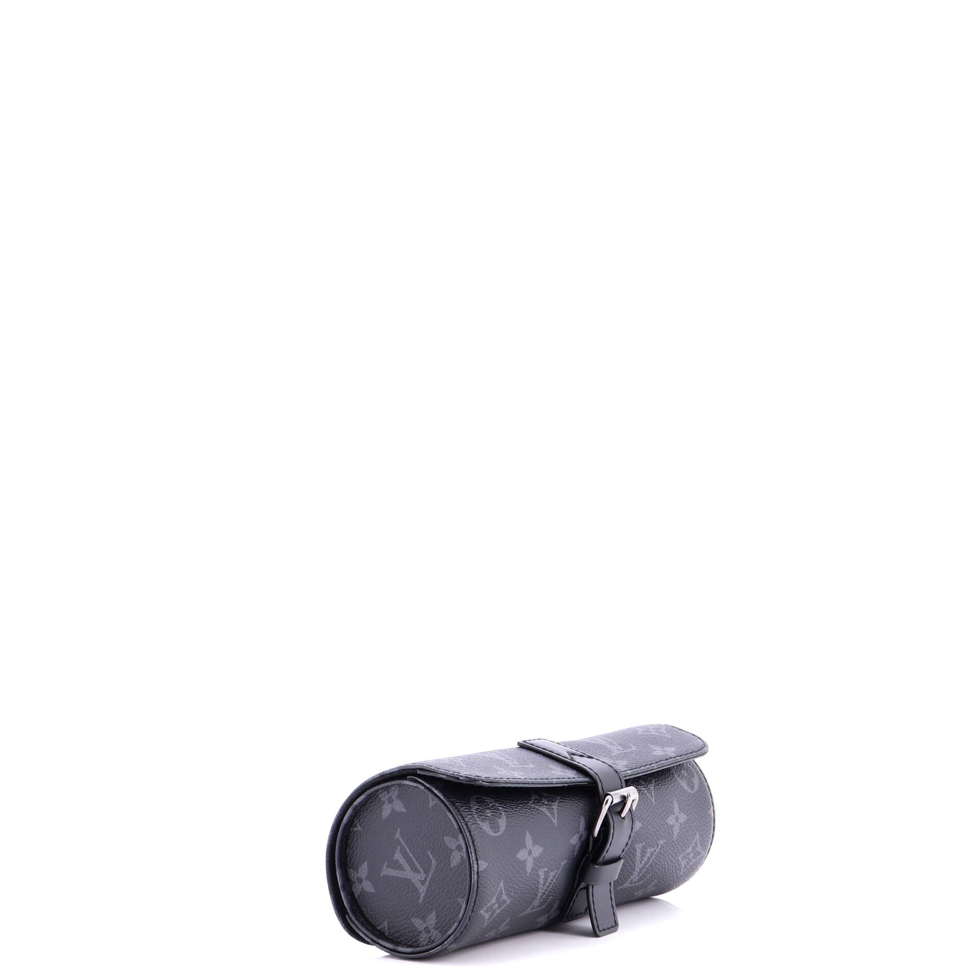 3 Watch Case Monogram Eclipse Canvas