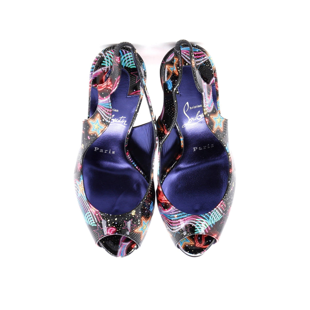 Women's Hot Chick Sling Alta Pumps Printed Patent 120