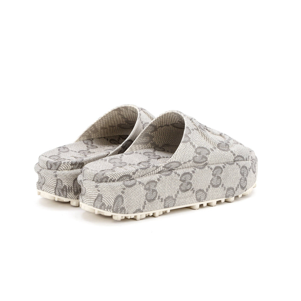 Interlocking G Platform Slide Sandals GG Rubber