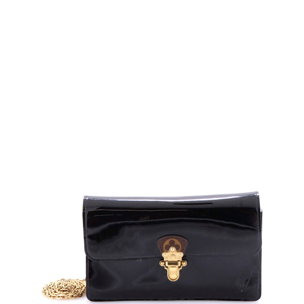 Cherrywood Chain Wallet Vernis with Monogram Canvas