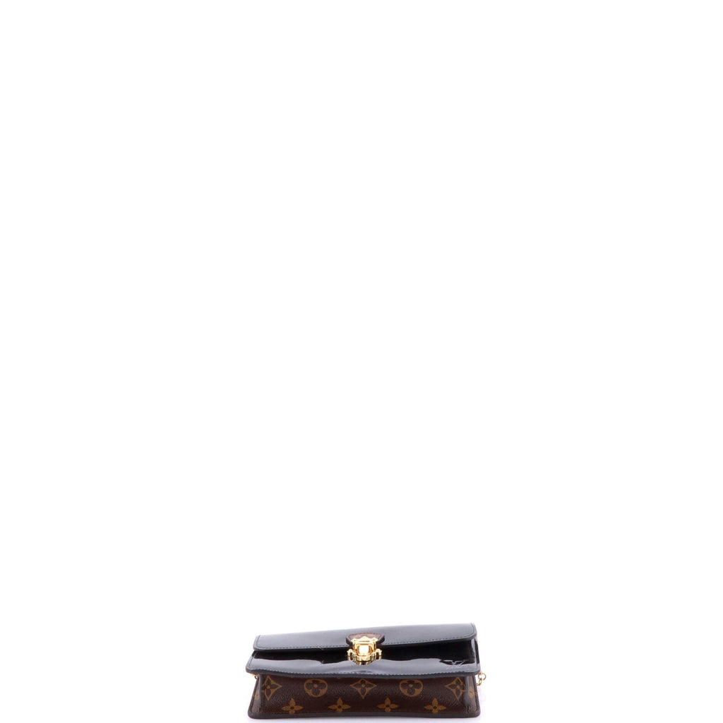 Cherrywood Chain Wallet Vernis with Monogram Canvas