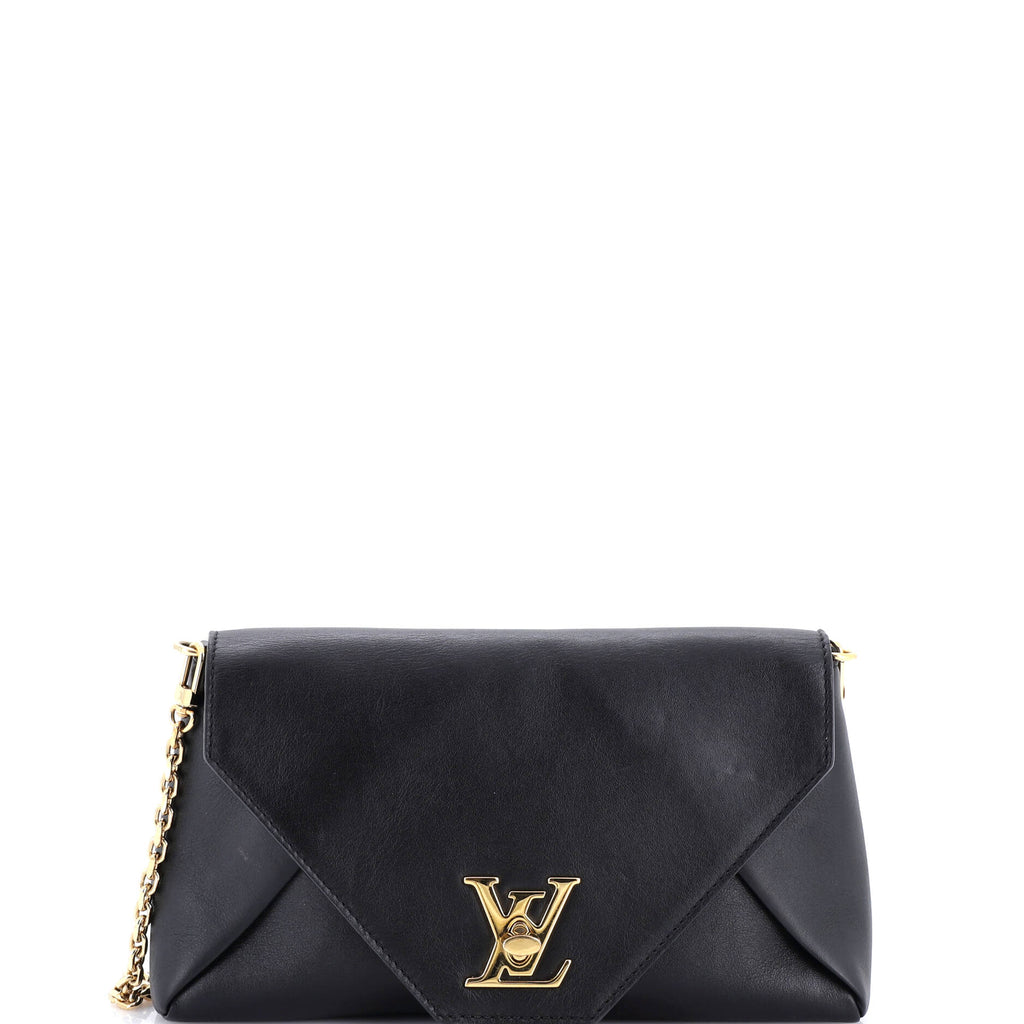 Love Note Chain Clutch Leather