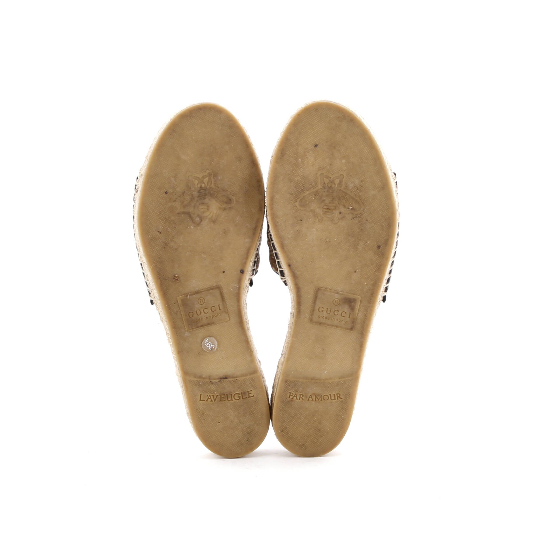 Women's GG Marmont Espadrilles Slide Sandals Diagonal Quilted GG Canvas