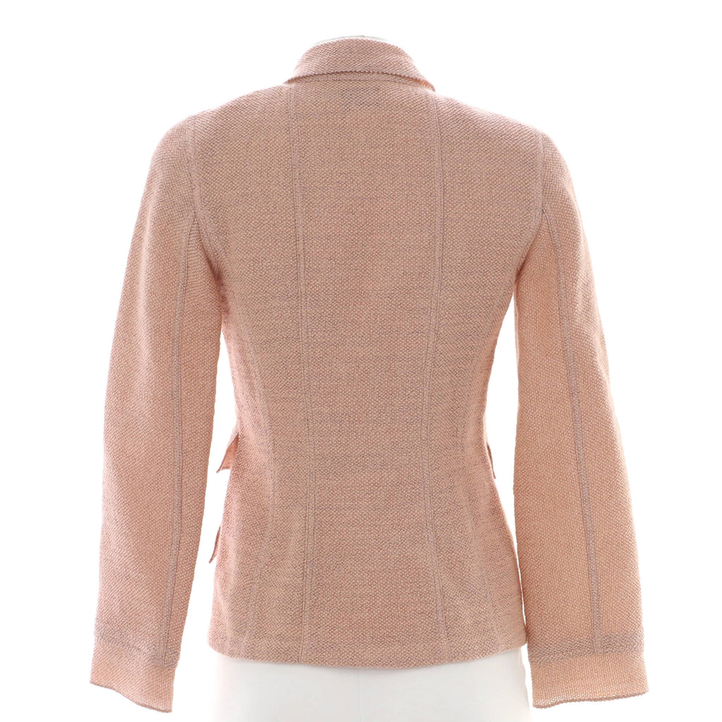 Women's Vintage Button Up Blazer Wool Blend
