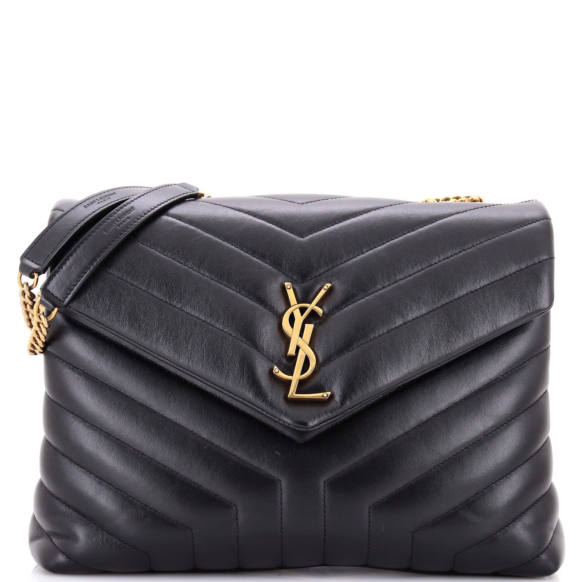 Loulou Shoulder Bag Matelasse Chevron Leather Medium