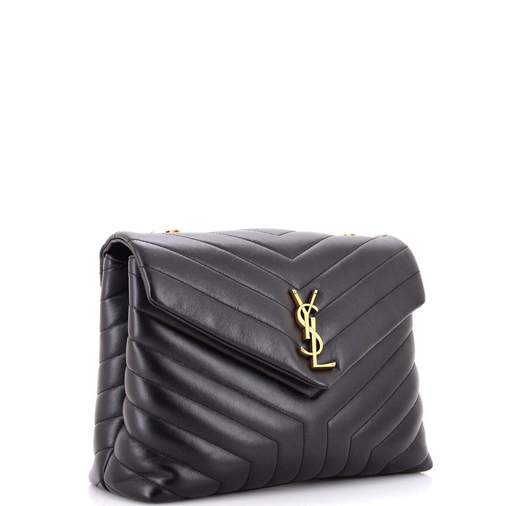 Loulou Shoulder Bag Matelasse Chevron Leather Medium