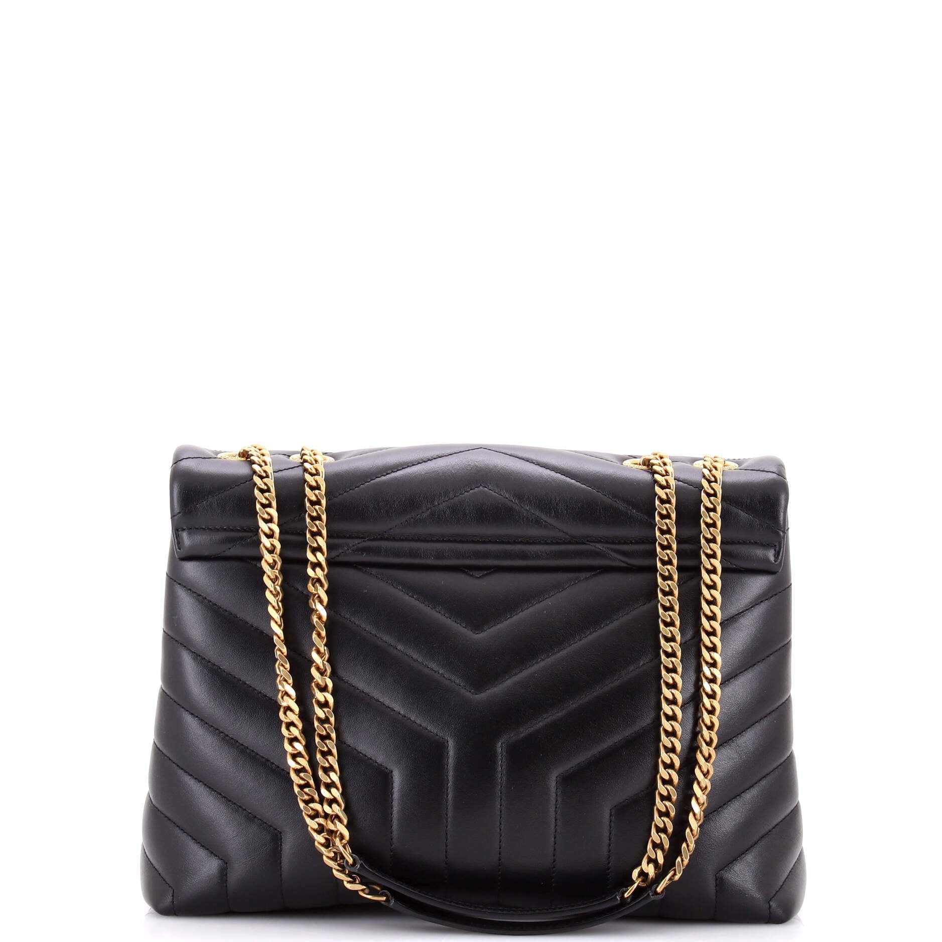 Loulou Shoulder Bag Matelasse Chevron Leather Medium