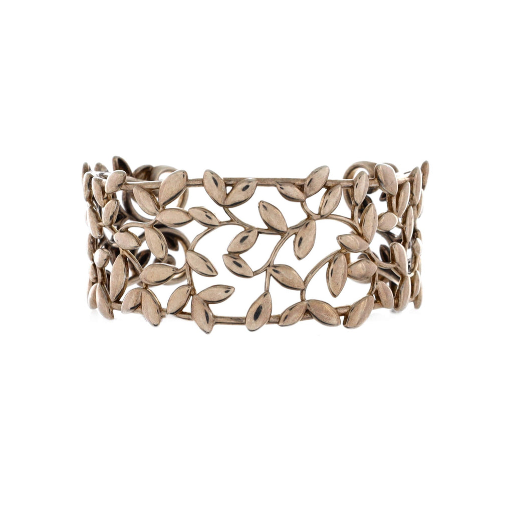 Paloma Picasso Olive Leaf Cuff Bracelet Sterling Silver Small