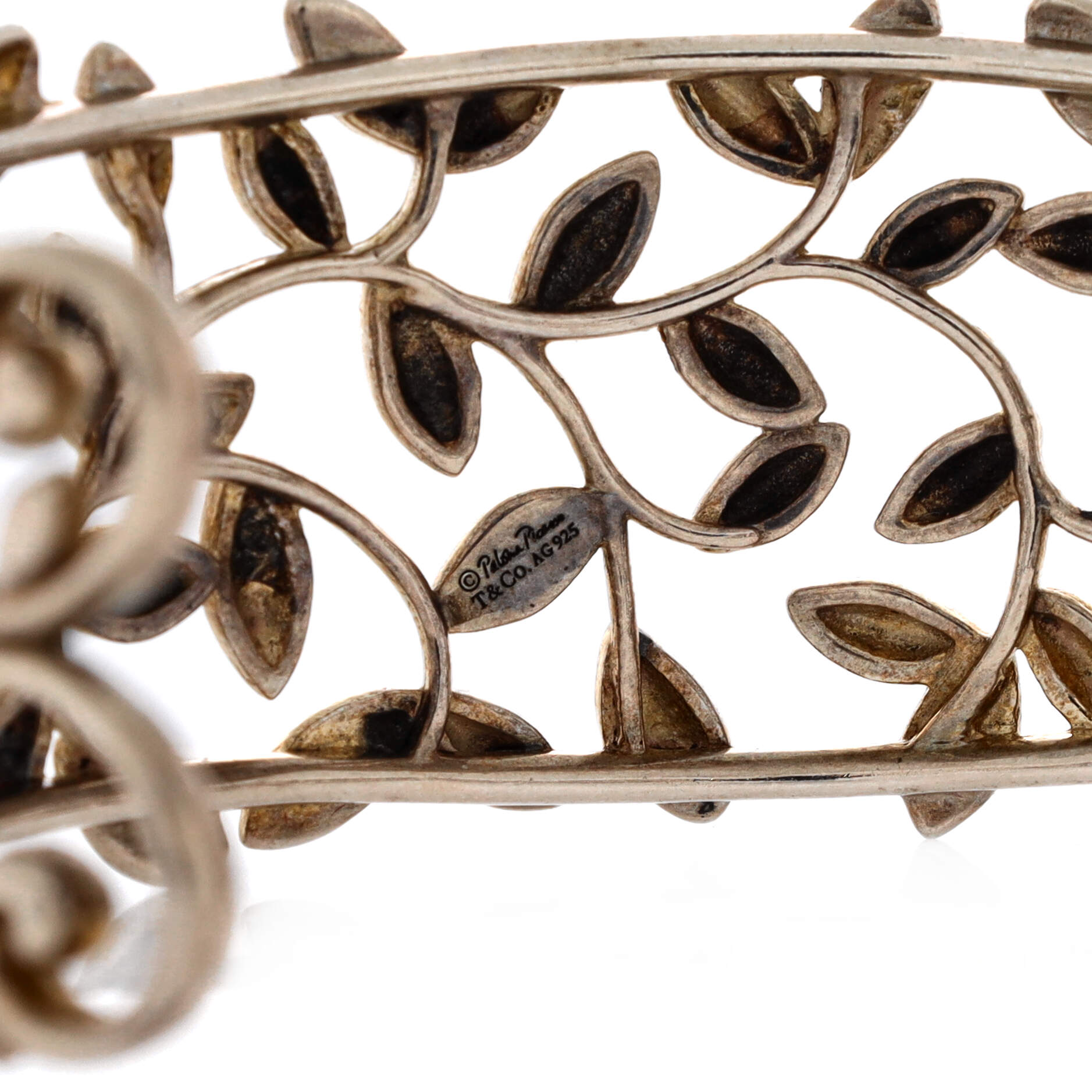 Paloma Picasso Olive Leaf Cuff Bracelet Sterling Silver Small