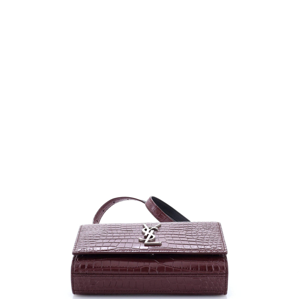 Classic Monogram Kate Belt Bag Crocodile Embossed Leather