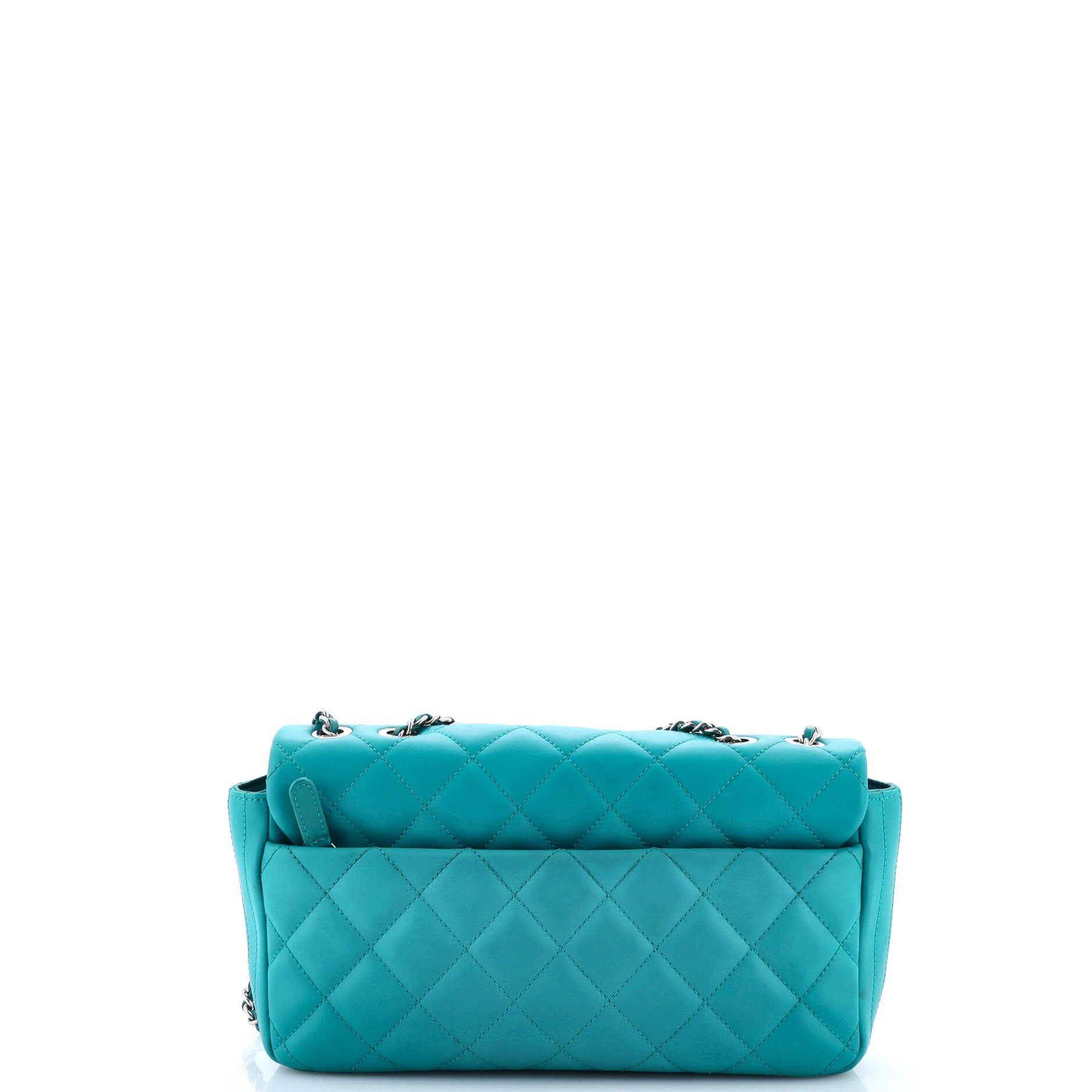 Coco Rain Flap Bag Quilted Rubberized Lambskin Medium