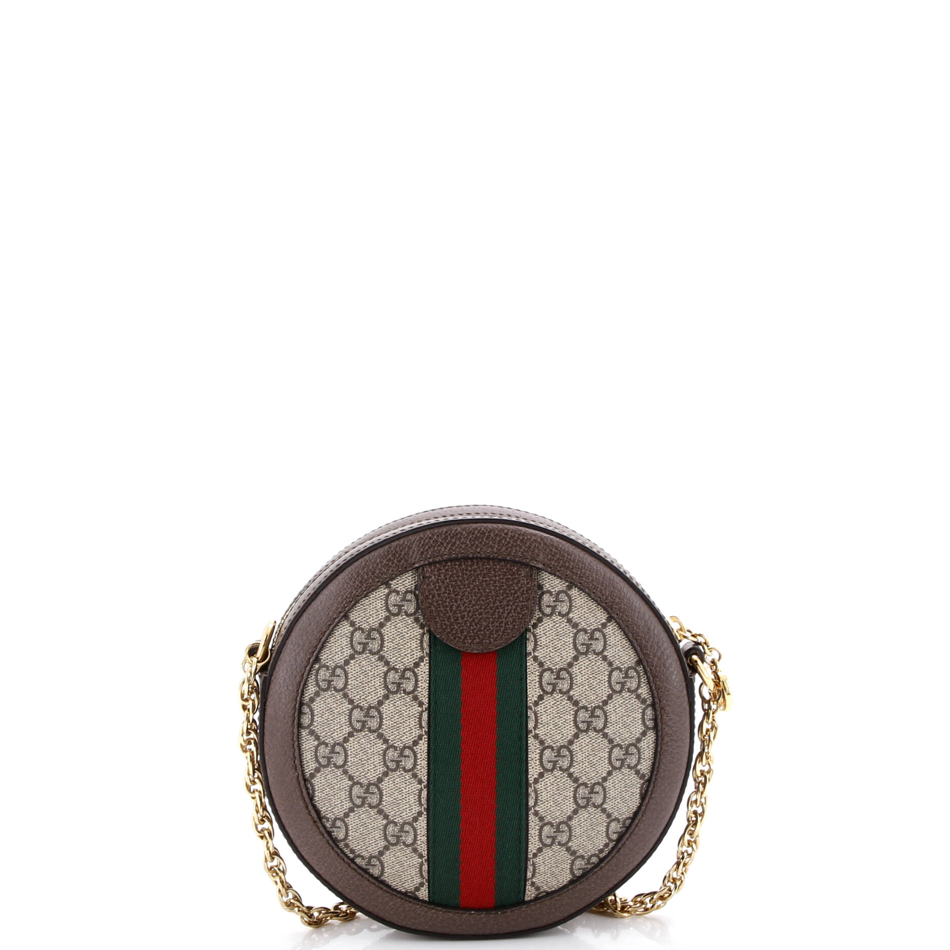 Ophidia Round Shoulder Bag GG Coated Canvas Mini