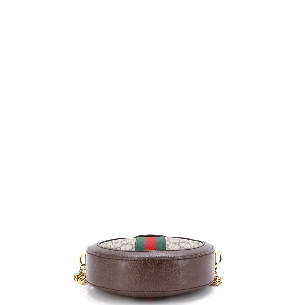 Ophidia Round Shoulder Bag GG Coated Canvas Mini