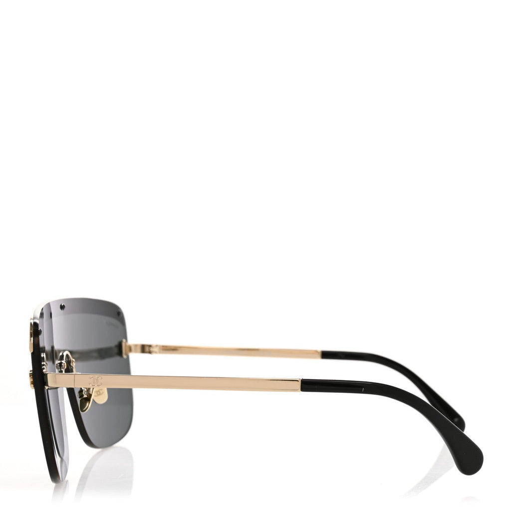 Metal Shield Sunglasses 71507 Gold
