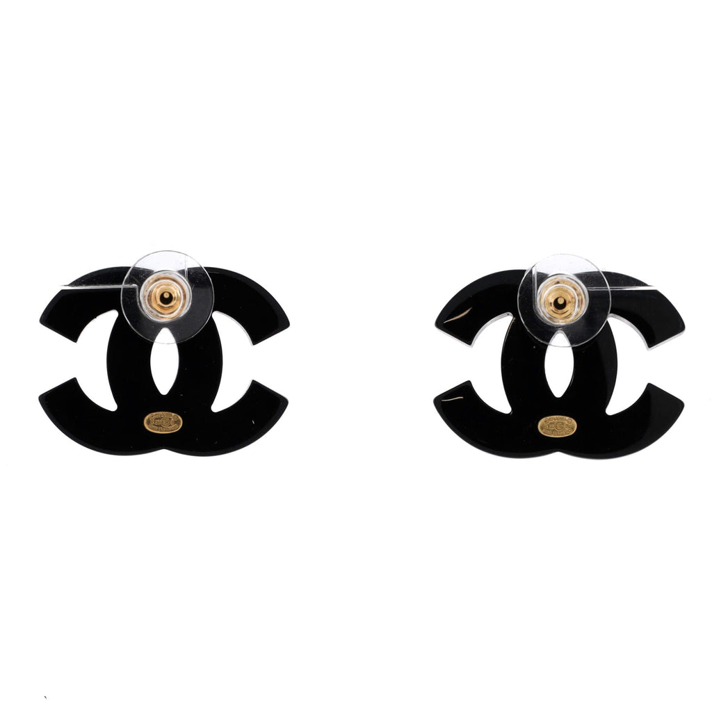 CC No.5 Symbols Stud Earrings Resin with Metal