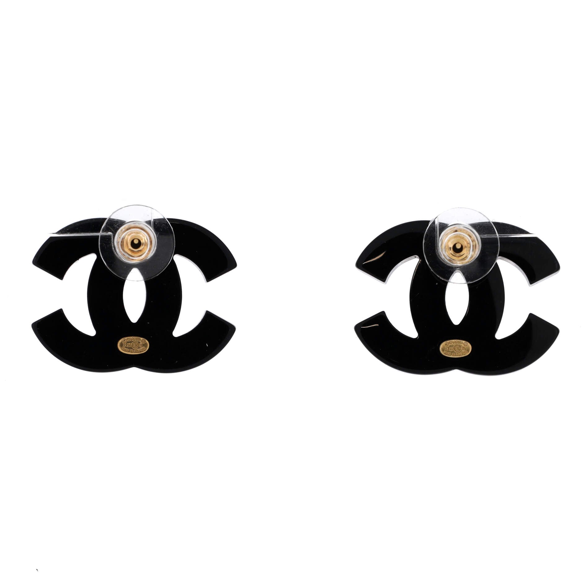 CC No.5 Symbols Stud Earrings Resin with Metal