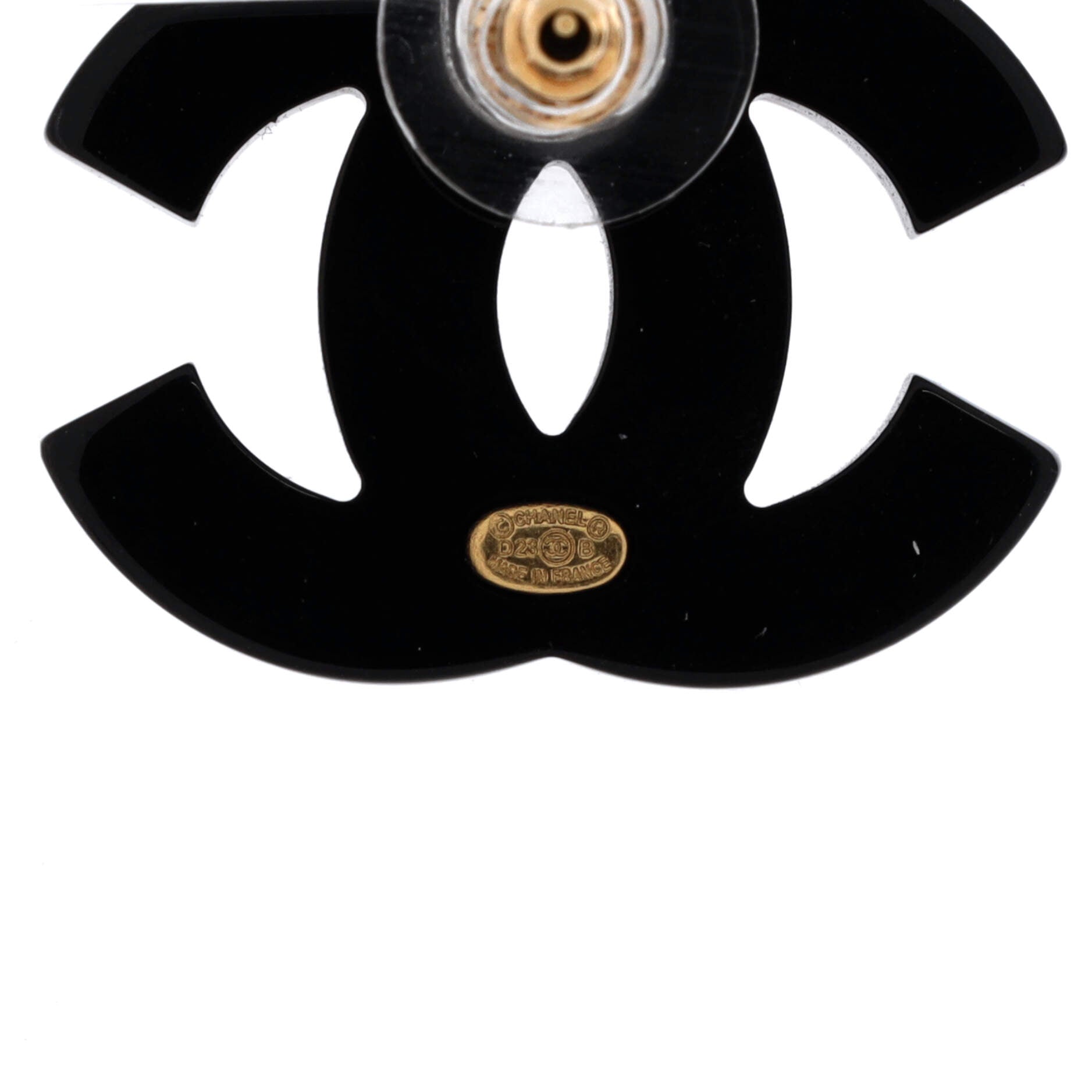 CC No.5 Symbols Stud Earrings Resin with Metal