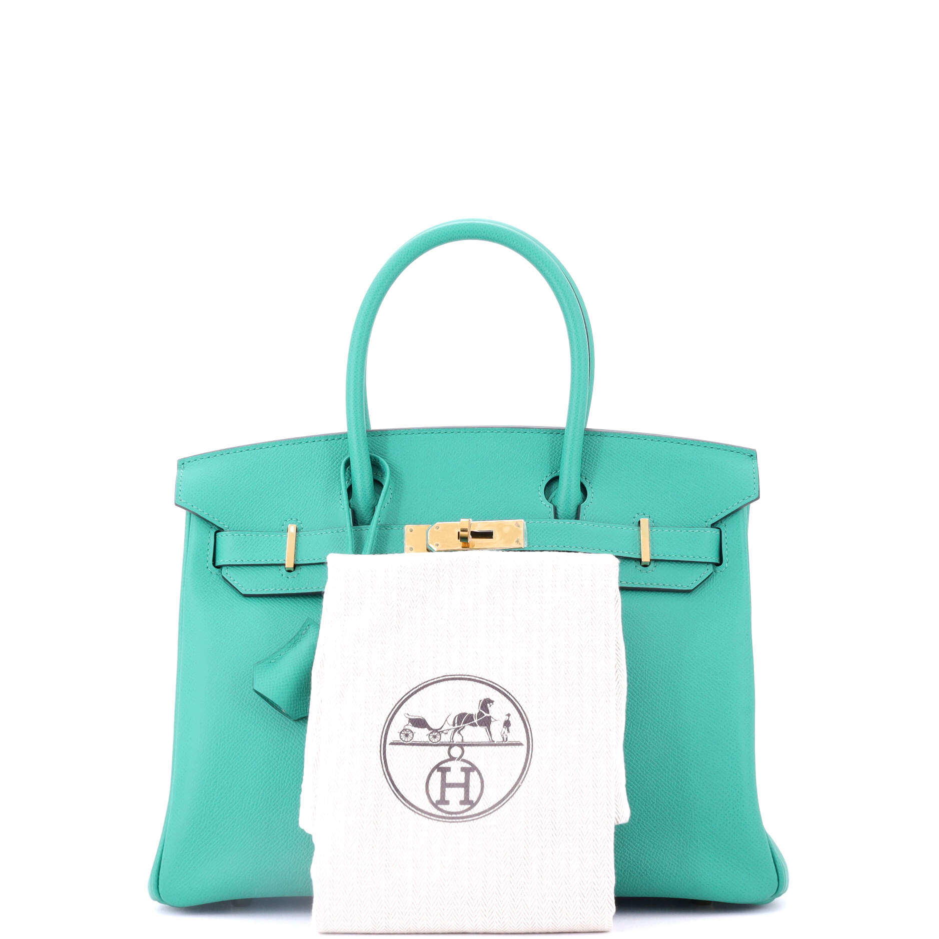 Birkin Handbag Vert Verone Epsom with Gold Hardware 30