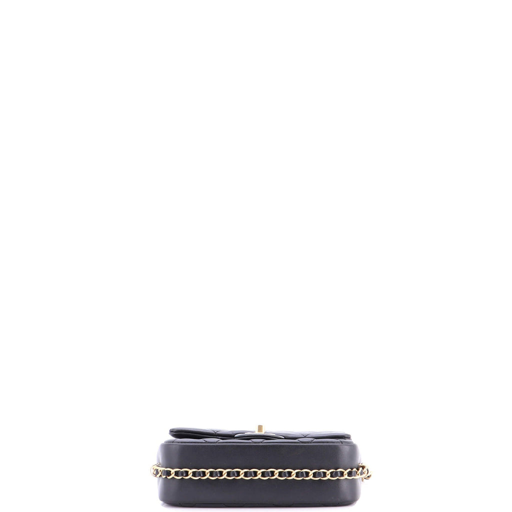 CC Dynasty Chain Around Flap Bag Quilted Lambskin Small