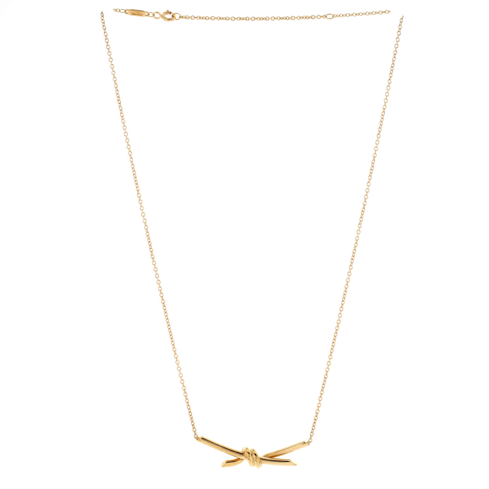 Knot Pendant Necklace 18K Yellow Gold