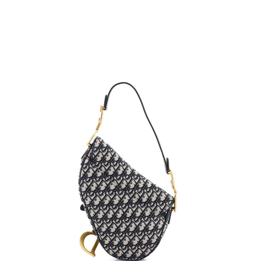 Saddle Handbag with Strap Oblique Canvas Medium