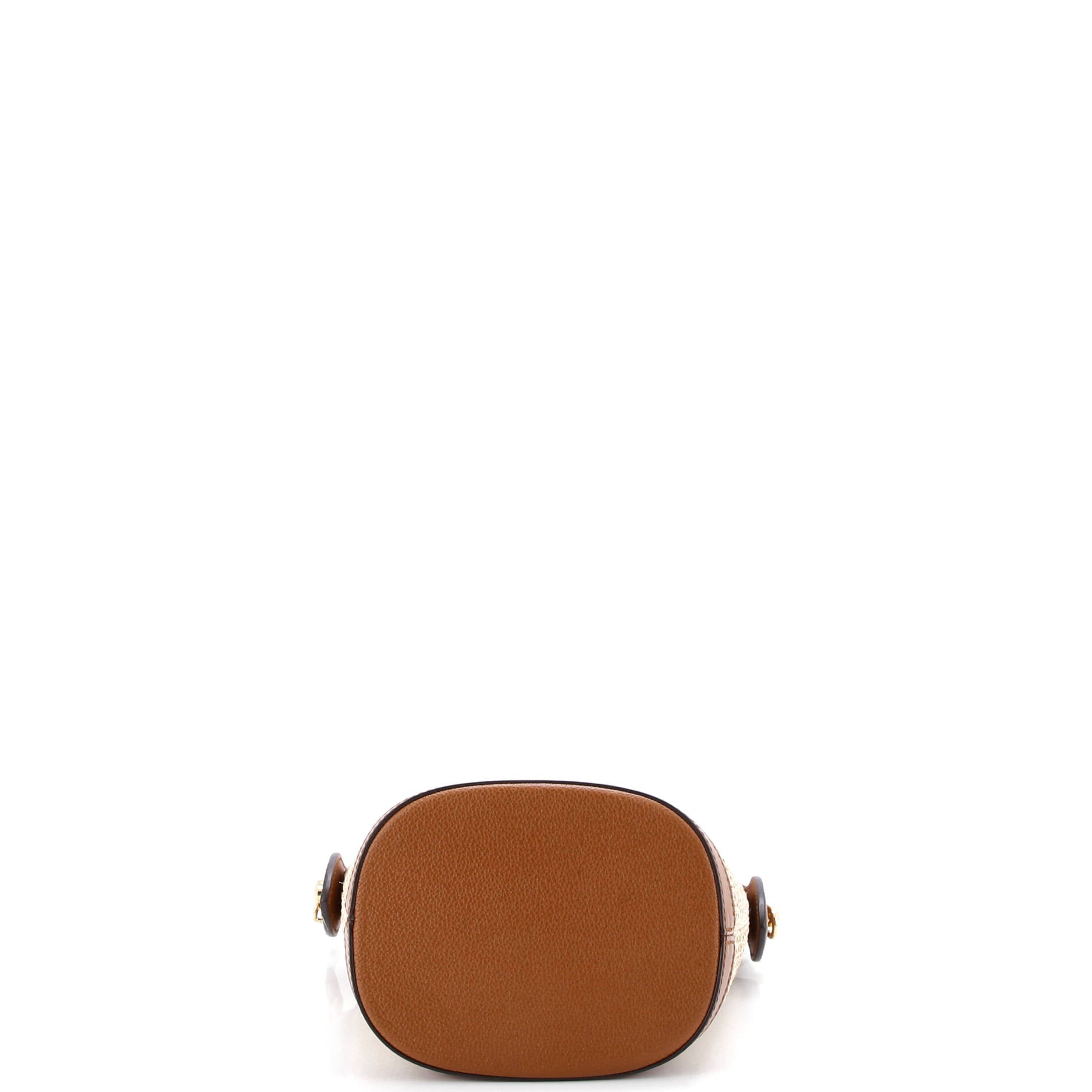 Petit Bucket NM Bag Raffia with Leather