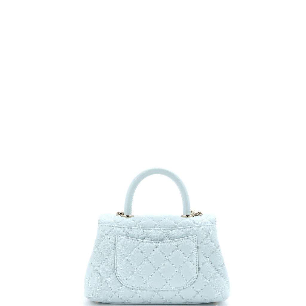 Coco Top Handle Bag Quilted Caviar Mini